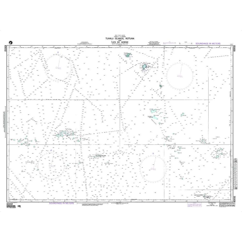 Paradise Clay NGA_83032 NGA Chart South Pacific Ocean Tuvalu - Fiji - France Tuvalu Islands Rotuma and Isles de Horne
