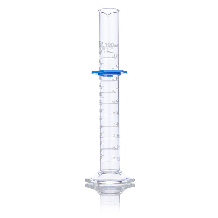 Globe Scientific 8330050 Cylinder Graduated Globe Glass 50mL Class B To Deliver (TD) Dual Grads ASTM E1272 4/Box