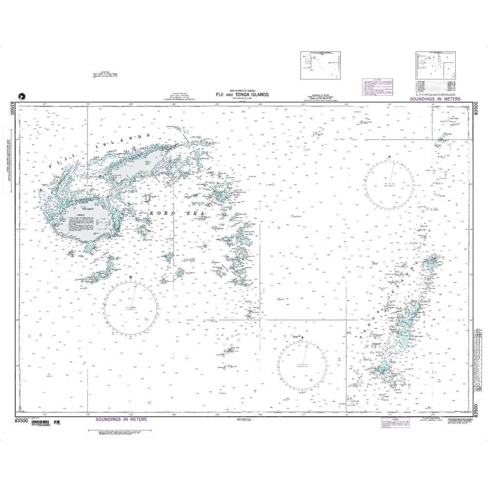 Paradise Clay NGA_83500 NGA Chart Fiji & Tonga Islands So Pacific Ocean