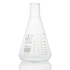 Globe Scientific 8431000 Flask Erlenmeyer Globe Glass 1000mL Heavy Duty Narrow Mouth Dual Graduations ASTM E1406 1/Box