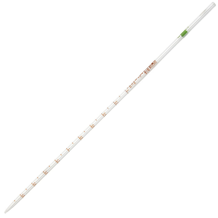 Globe Scientific 8510001 Pipette Serological Globe Glass Reusable 1mL To Deliver (TD) 0.1 Graduations Red Band ASTM E1044 6/Box