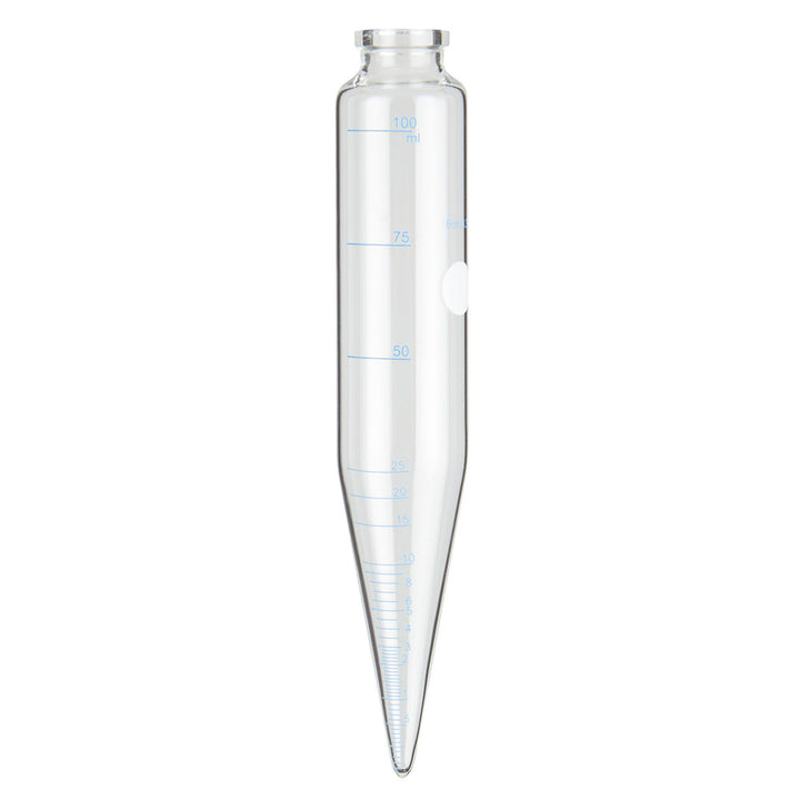 Globe Scientific 8600106 Centrifuge Tube Glass Conical Bottom 6 Inch Oil Centrifuge Tube 100mL