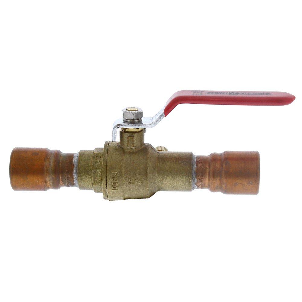 Jones Stephens B67257 3/4" Full Port Brass Ball Valve with Drain, CPVC Connection