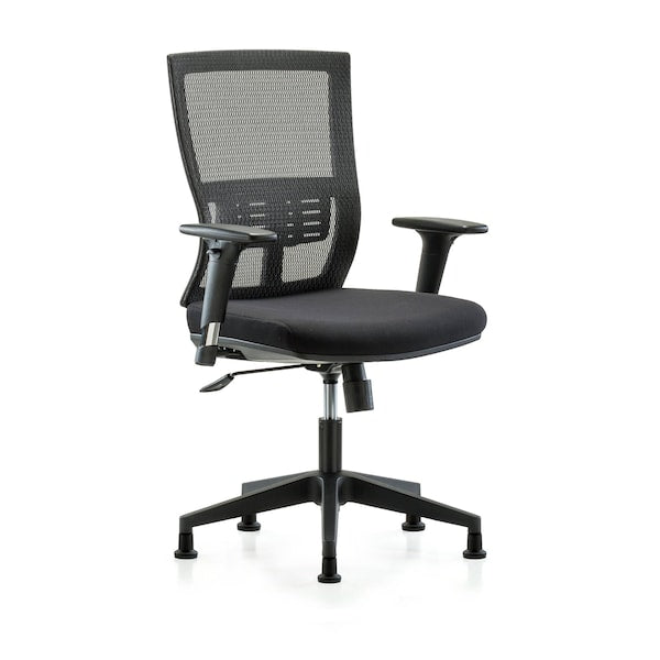 Blue Ridge Ergonomics MOD-MDHCH-RG-C1-A1-RG Modern Oxford Mesh Back Chair with Standard Adjustable Arms & Stationary Glides