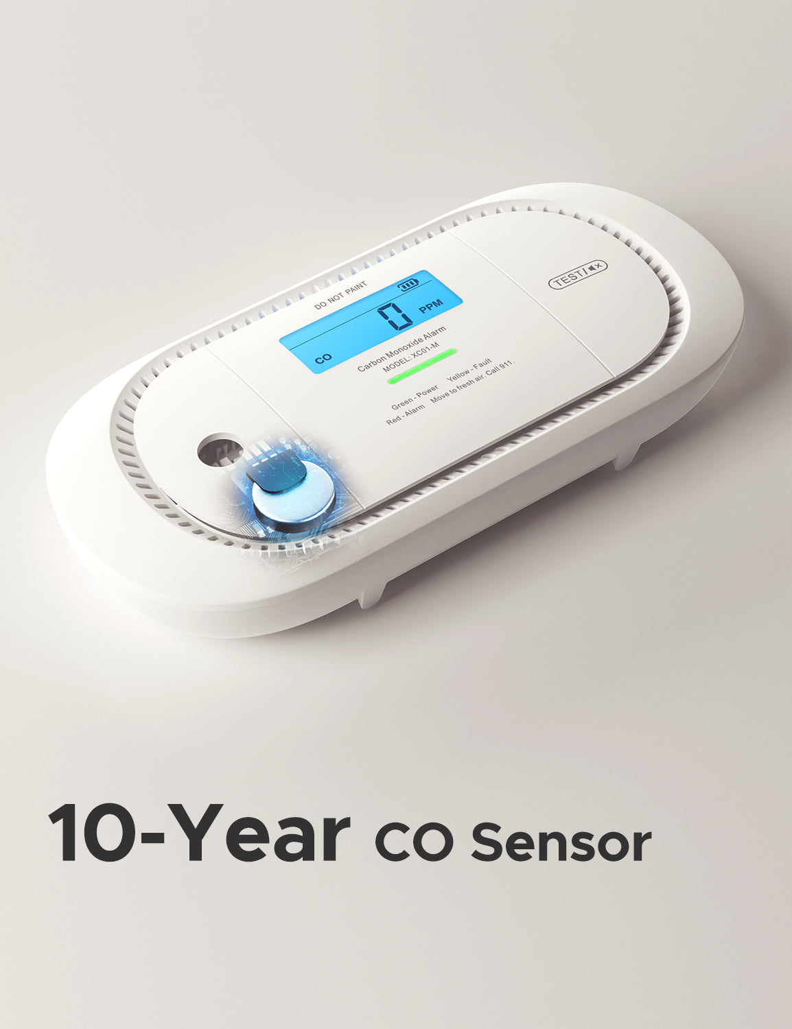 X-Sense XC01-M Interconnected Smart Carbon Monoxide Alarm - 1-Pack