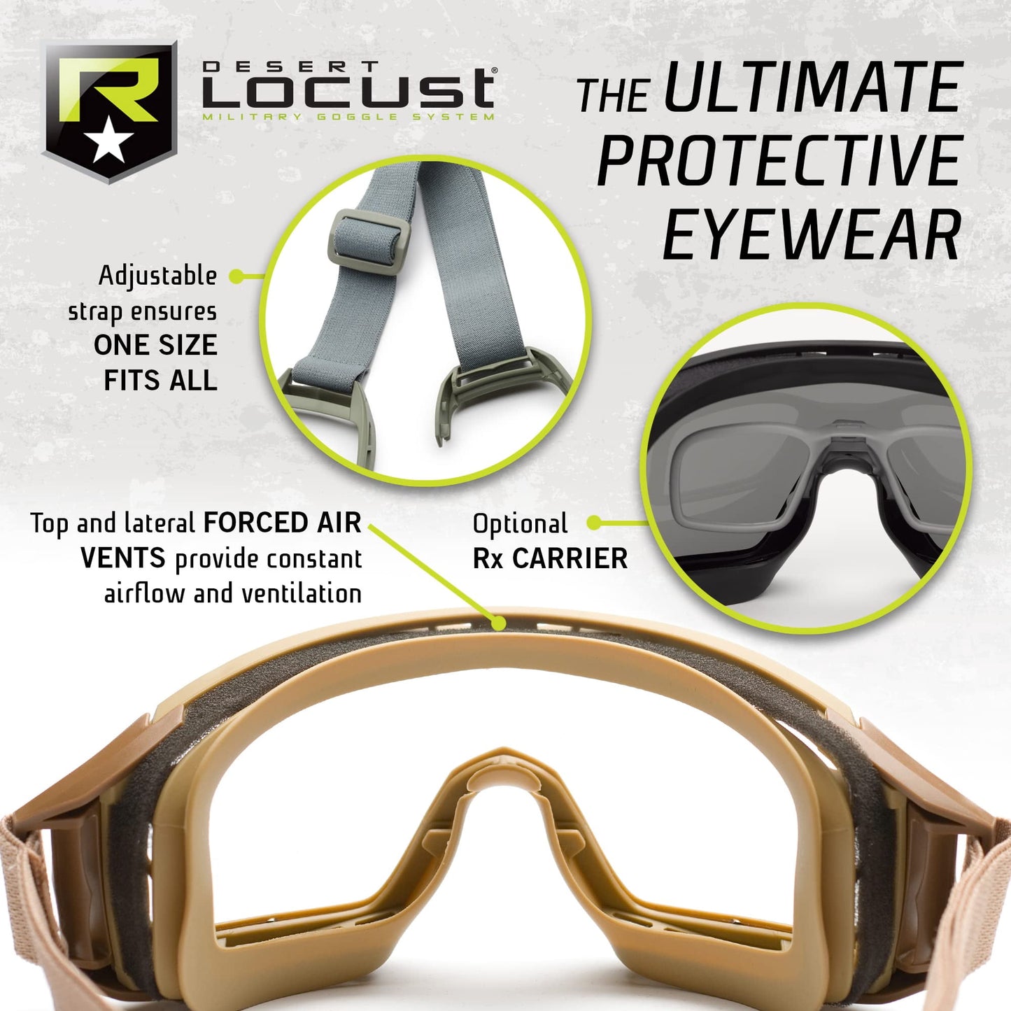 Revision Military 4-0309-0511 Desert Locust® Goggle System - Basic Kit