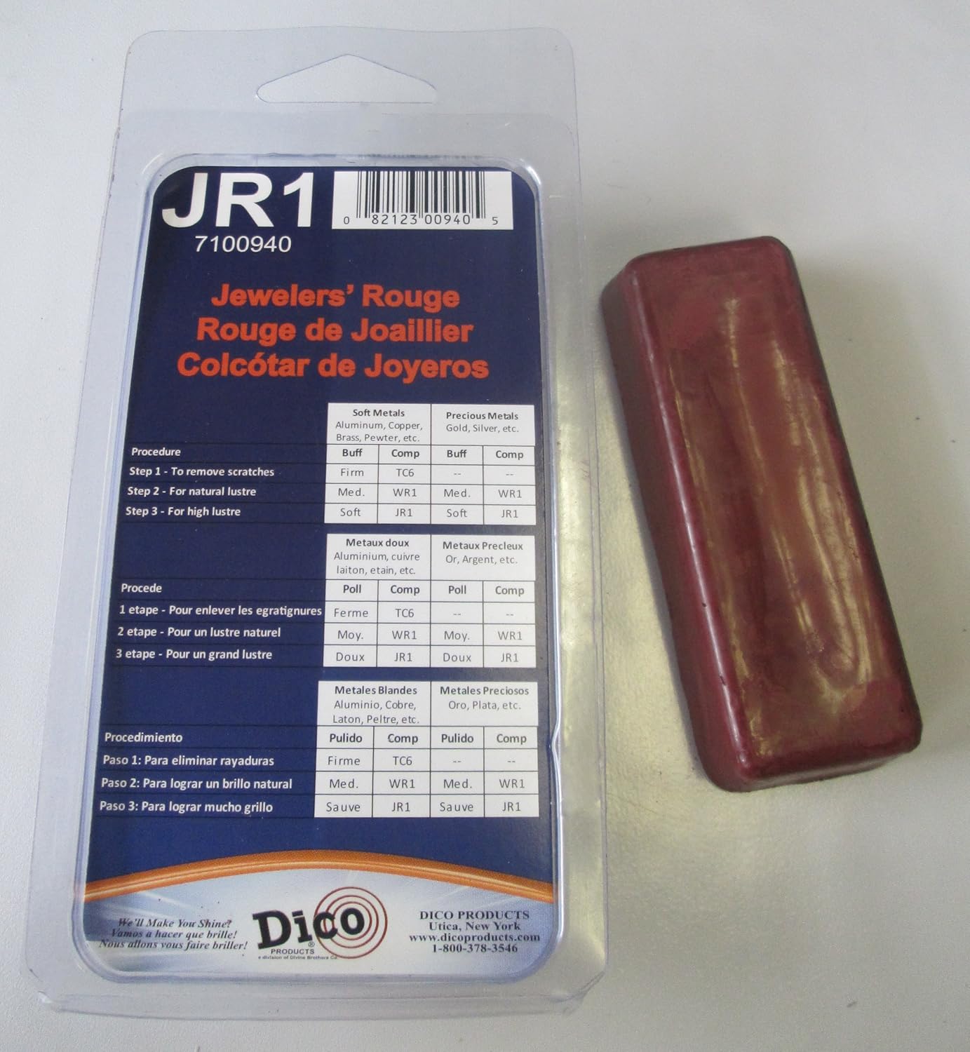 Dico 7100940 Jr1 Jewelers Rouge Buffing Compound