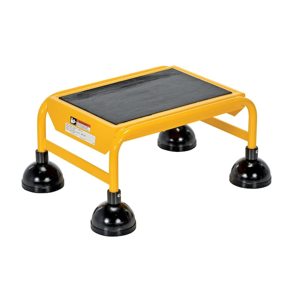 Vestil LAD-1-Y 9.5 H Steel Commercial Spring Loaded Rolling Ladder, 1 Steps