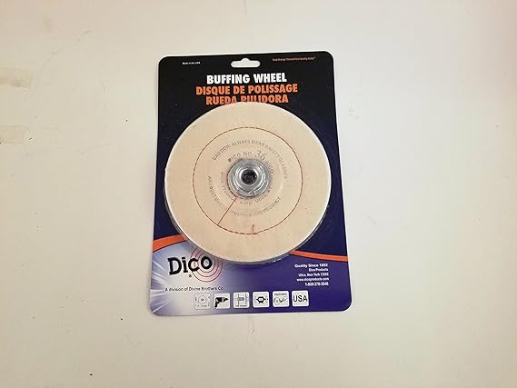 Dico 527-36-6 Cushion Sewn 6-Inch Diameter 1/2-Inch Thick Buffing Wheel
