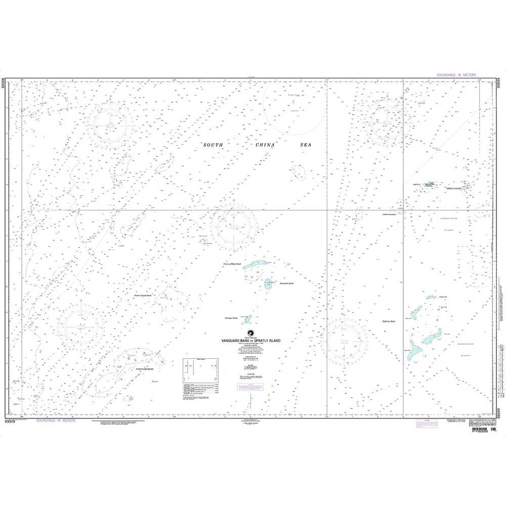 Paradise Clay NGA_93049 NGA Chart Vanguard Bank to Spratly Island