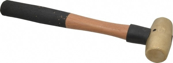 American Hammer AM2BRWG Non-Marring Hammer, 2 lb, 1-3/8" Face Dia, Brass Head
