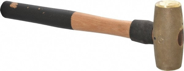 American Hammer AM4BRWG Non-Marring Hammer, 4 lb, 1-5/8" Face Dia, Brass Head