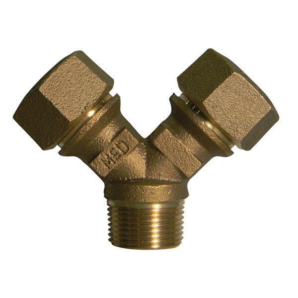 A.Y. McDonald 5127-487 708Ysmt 1 1/4X1 Y-Branch Mnpt X (Two) Cts - Nl
