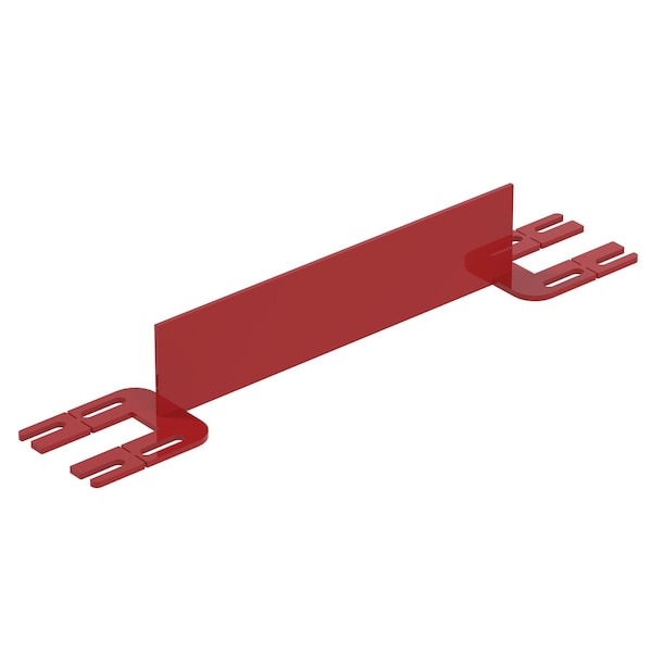 Vestil VDKR-2-TB-RD TOEBOARD FOR PIPE SAFETY RAILING 24 INCHES RED