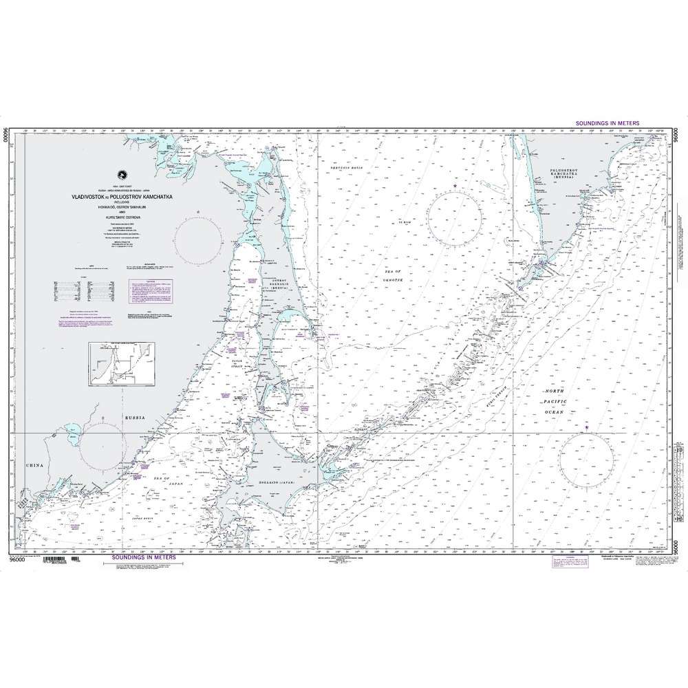 Paradise Clay NGA_96000 NGA Chart Vladivostok to Poluostrov Kamchatka