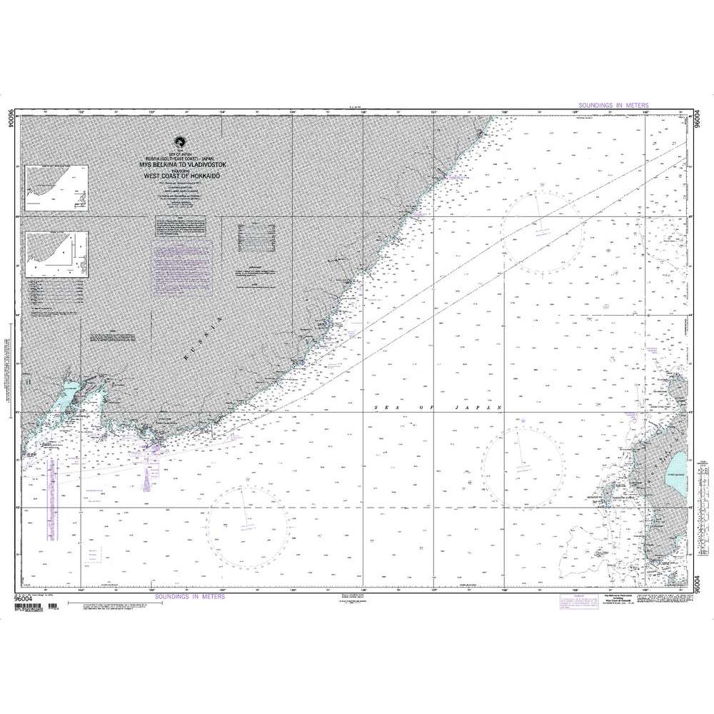 Paradise Clay NGA_96004 NGA Chart Mys Belkina to Vladivostok Including West Coast of Hokkaido