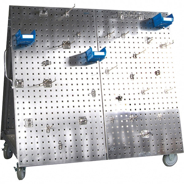 Triton Products LBC-4SSH SS LocBoard SS Cart/66 Hooks/6 Bins