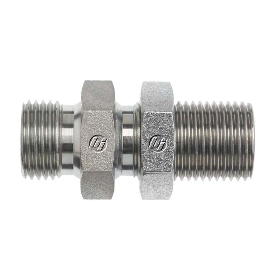 Brennan 9722-12-12-LN-SS 12MBSPP-12MBSPP Bulkhead Strt W/ Lock Nut Ss