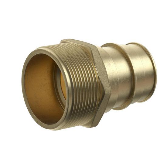 Jones Stephens F76165 1-1/4” F1960 x MIP Brass PEX Adapter, Bag of 6
