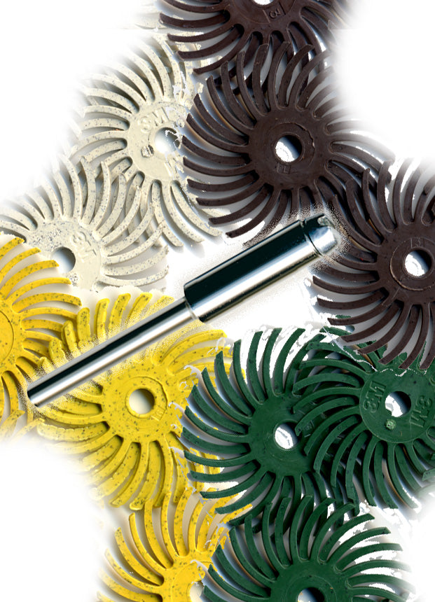 Foredom A-4533-6 1" Radial Bristle Disc, Green, 50 Grit, 6-Pk