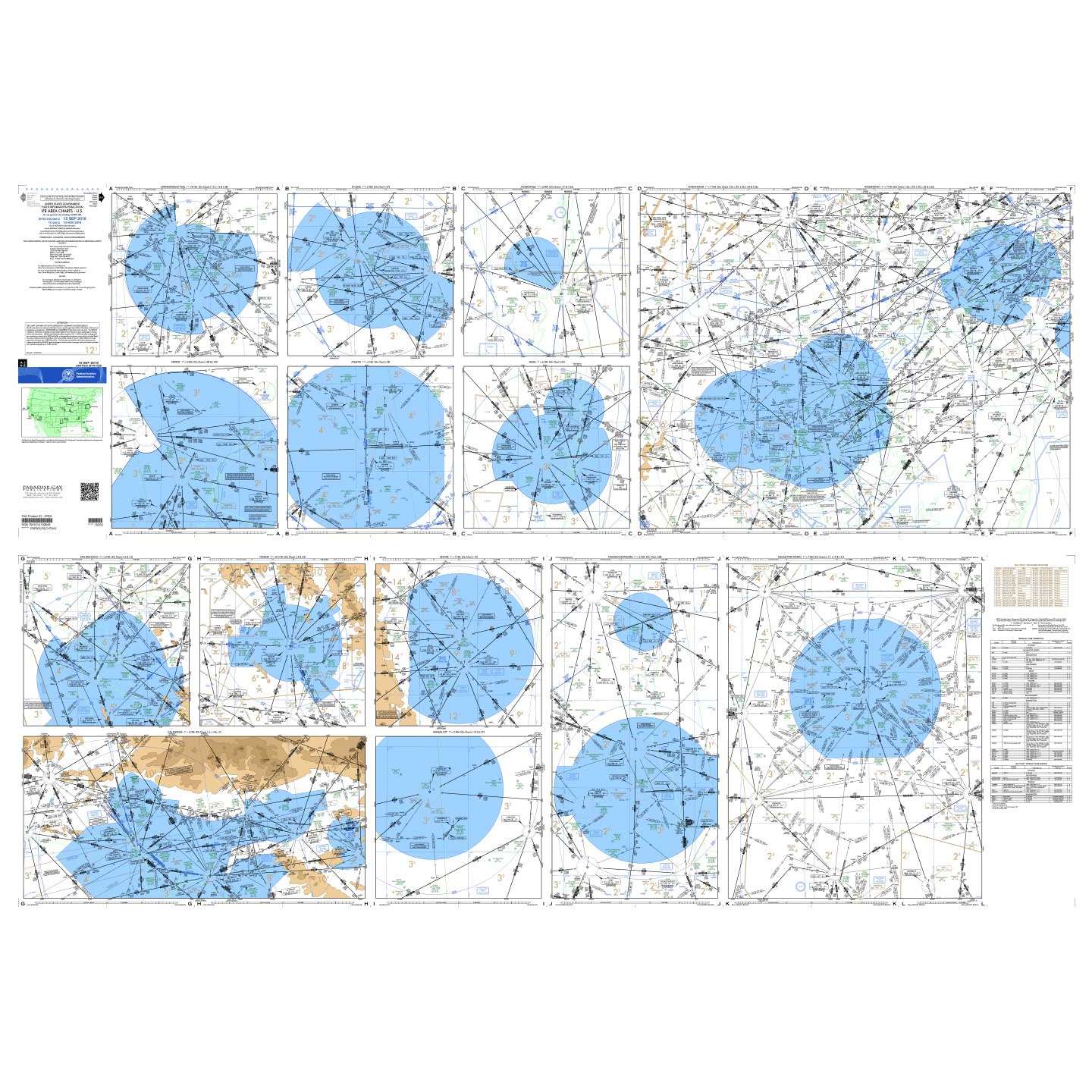 Paradise Clay FAAAREA FAA Chart: Enroute Low Altitude AREA A 1/2