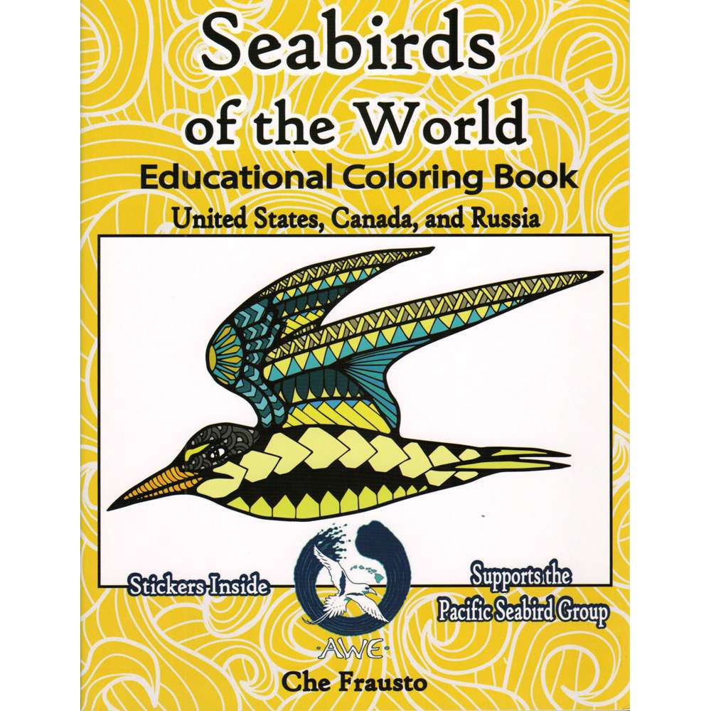 Paradise Clay AWE007 Seabirds of the World - Educational Coloring Book