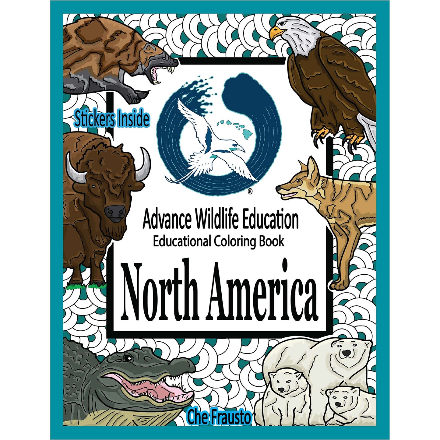Paradise Clay AWE014 North America Advanced Wildlife - Educational Coloring Book