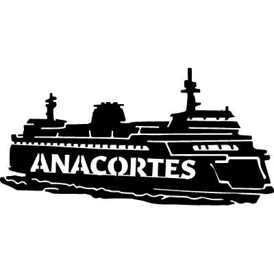 Paradise Clay CMG036 Ferry Boat w/ Anacortes MAGNET