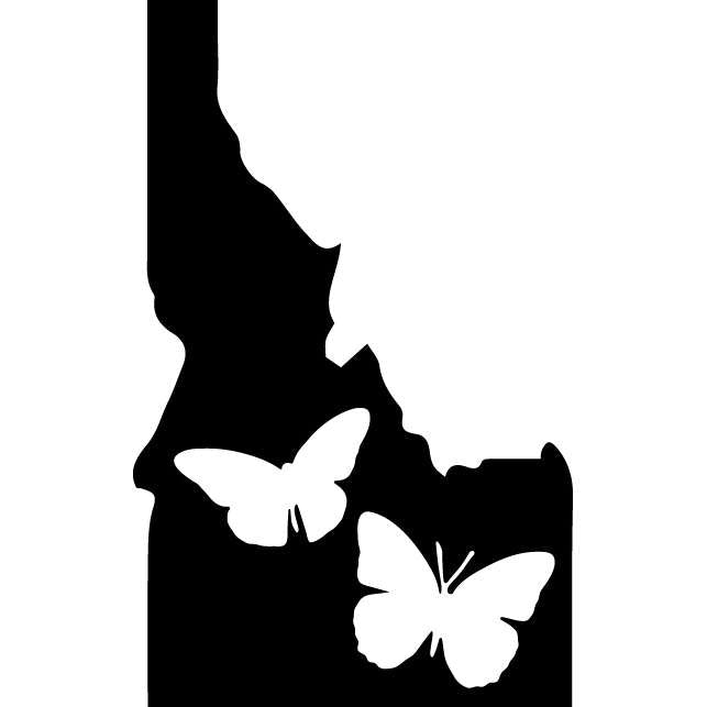 Paradise Clay CMG124 Idaho w/ Butterflies MAGNET