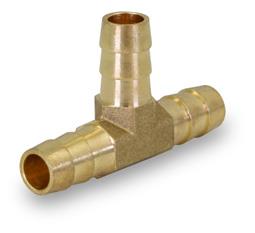 Everflow B24-14 1/4" HOSE BARB TEE BRASS (NOT FOR POTABLE USE)
