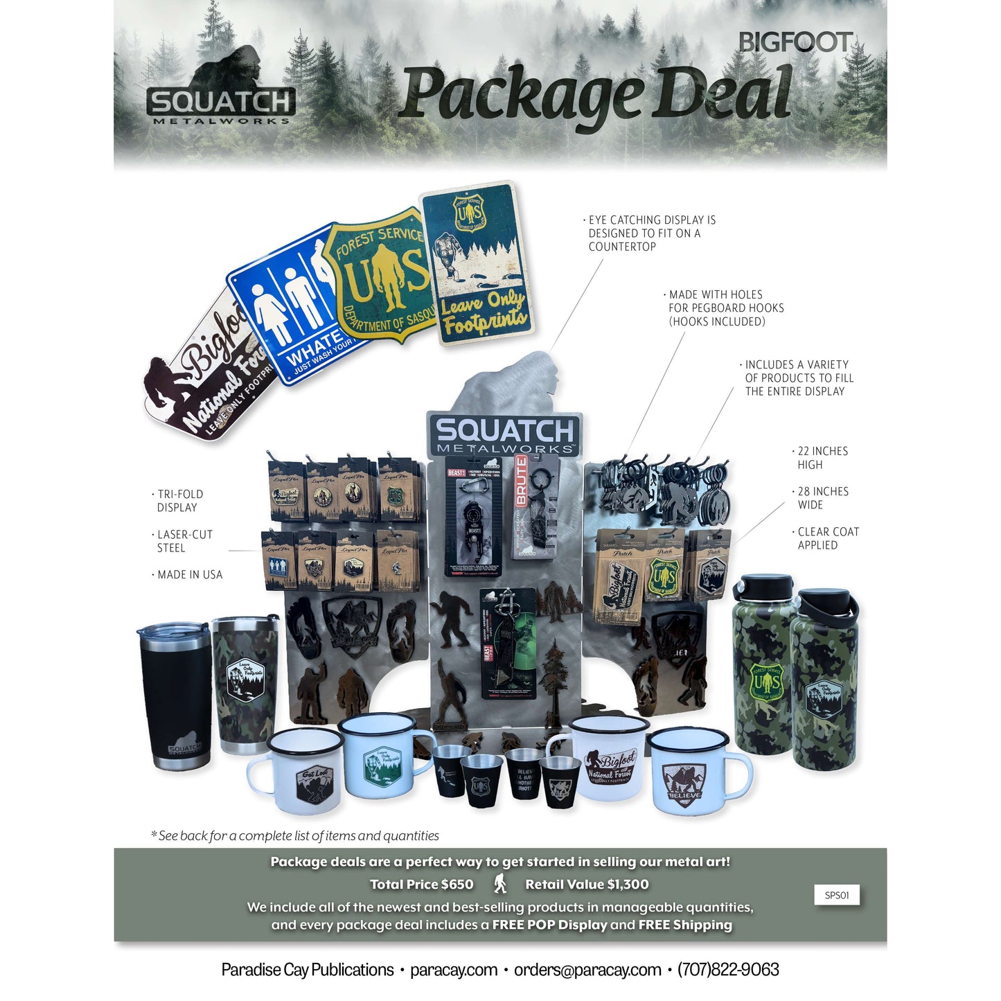 Paradise Clay SPS01 Squatch Metalworks Package Deal - Bigfoot (WHOLESALE ONLY) SPS01