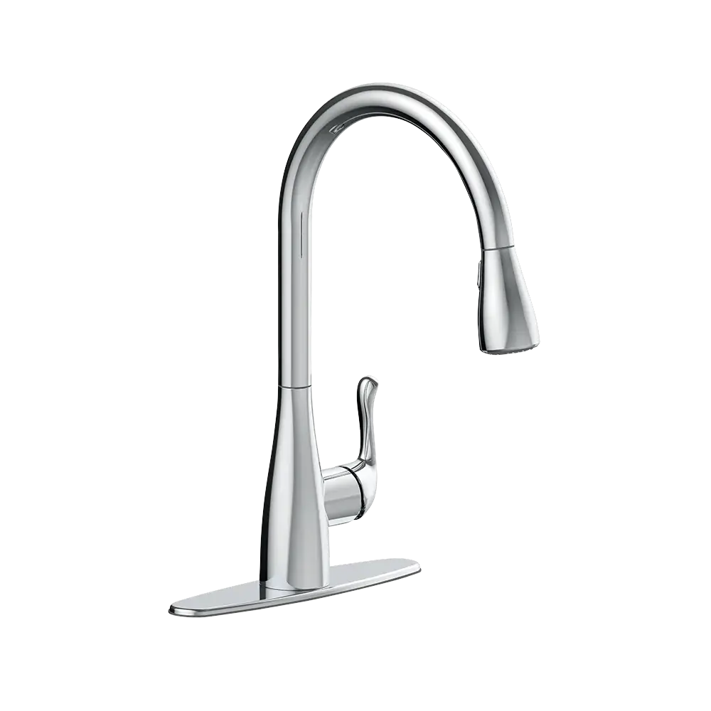 Matco-Norca BL-152C Builder Light Single Handle Pull-Down Kitchen Faucet, Chrome