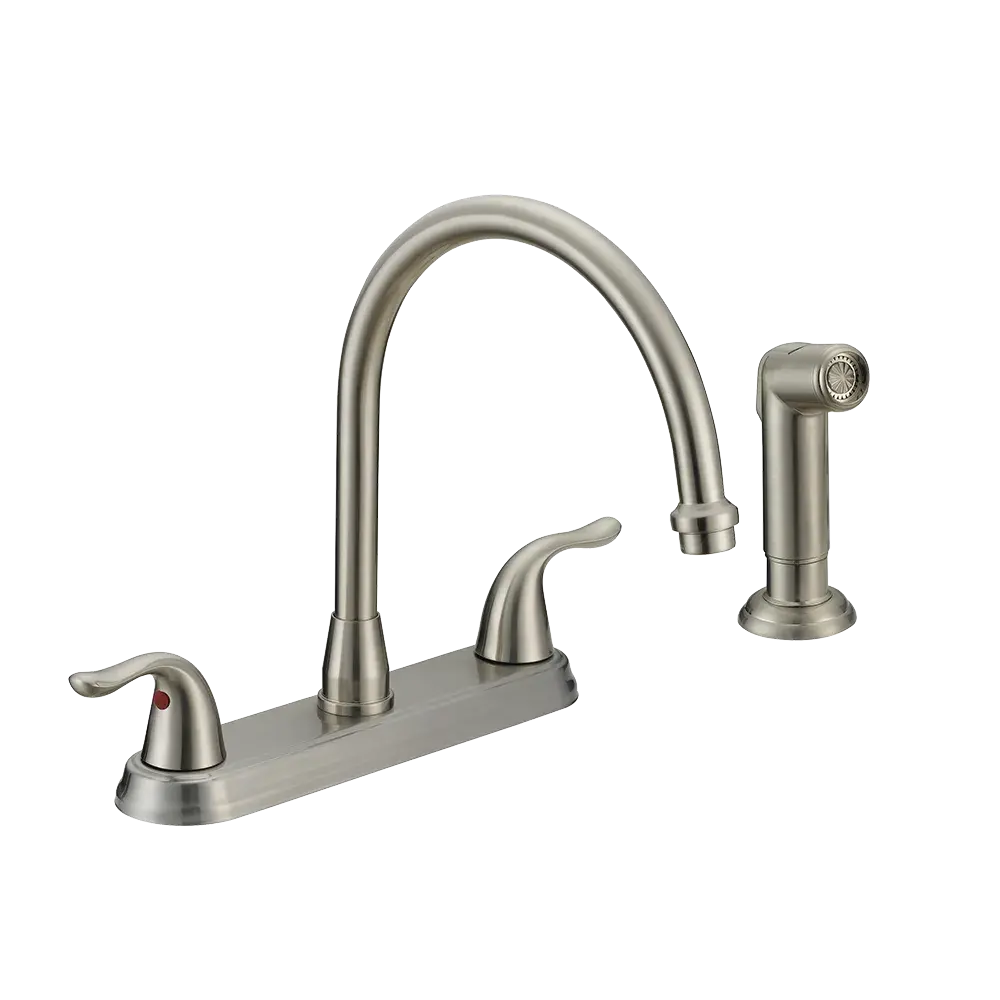 Matco-Norca BL-260SS Builder Light Two Handle Kitchen Faucet, Stainless Steel