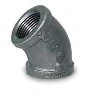 Everflow BMFF0400 4" Elbow 45 Black Malleable