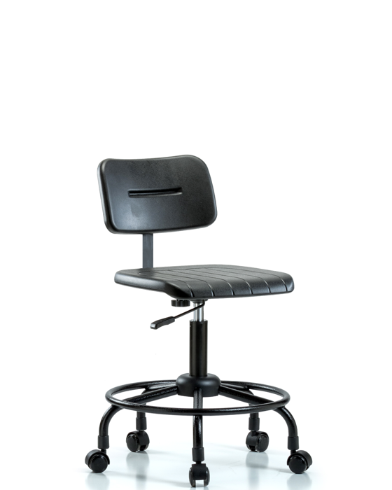 Blue Ridge Ergonomics BPDHCH-RT-RC Core Polyurethane Chair - Desk Height with Round Tube Base and Casters
