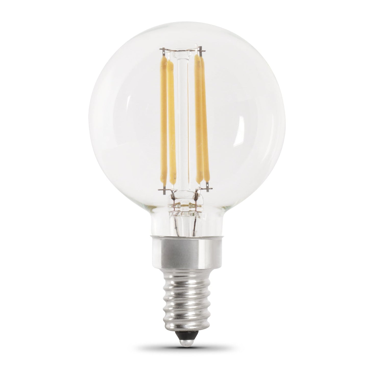 Feit Electric BPG1660950CAFIL/2/RP 60W Replacement G16 1/2 Daylight Dimmable Enhance Glass Filament Globe LED (2-Pack)