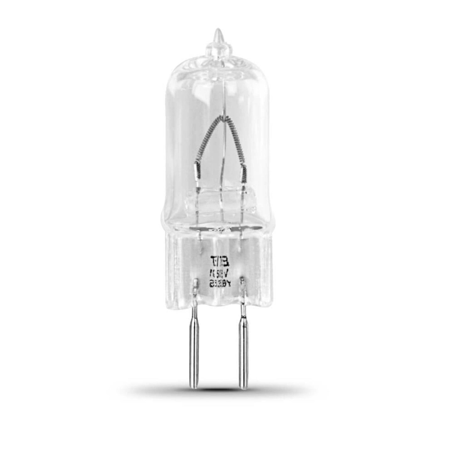 Feit Electric BPQ35T4/JCD- 35W Bright White (3000K) GY6.35 Base (T4 Replacement) Dimmable Clear Quartz Halogen Light Bulb
