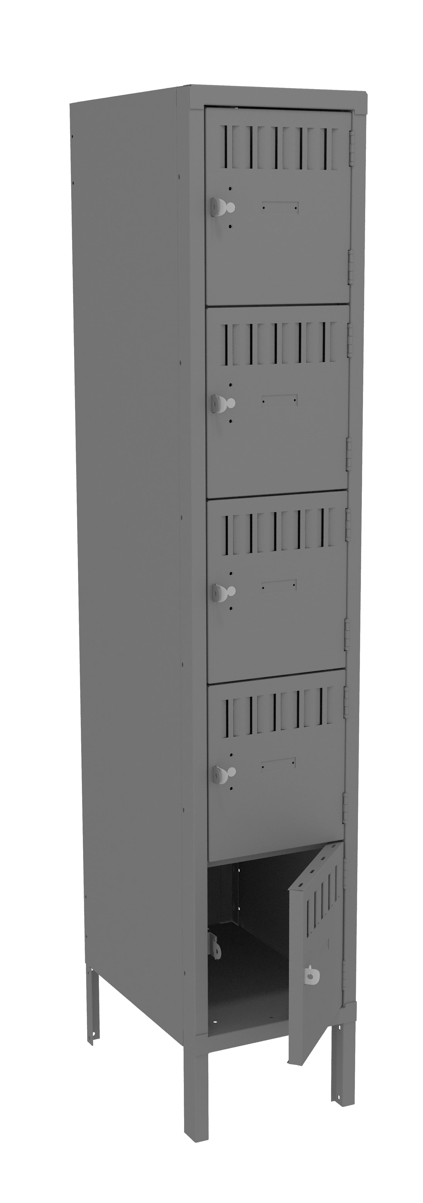 Tennsco BS5-121812-1 5 High Box Locker - One Wide With Legs (Assembled)