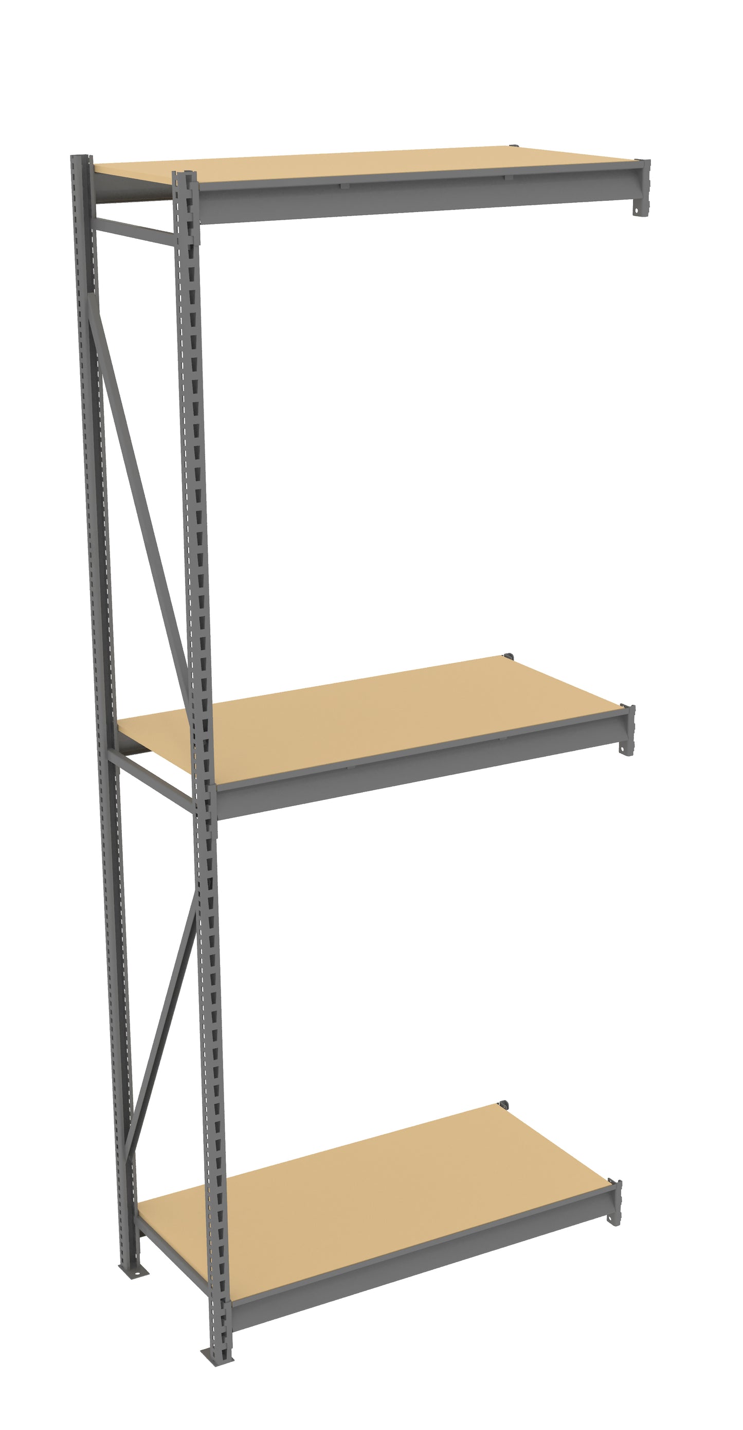 Tennsco BU-4824120PA Bulk Storage Rack Adder Unit With Particleboard Decking