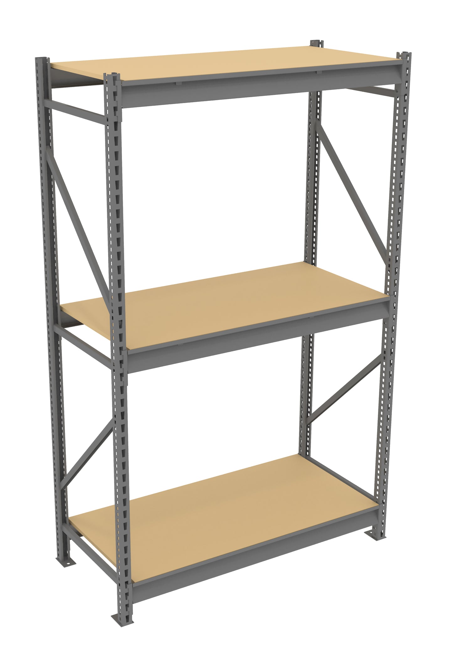Tennsco BU-482484PS Bulk Storage Rack Starter Unit With Particleboard Decking