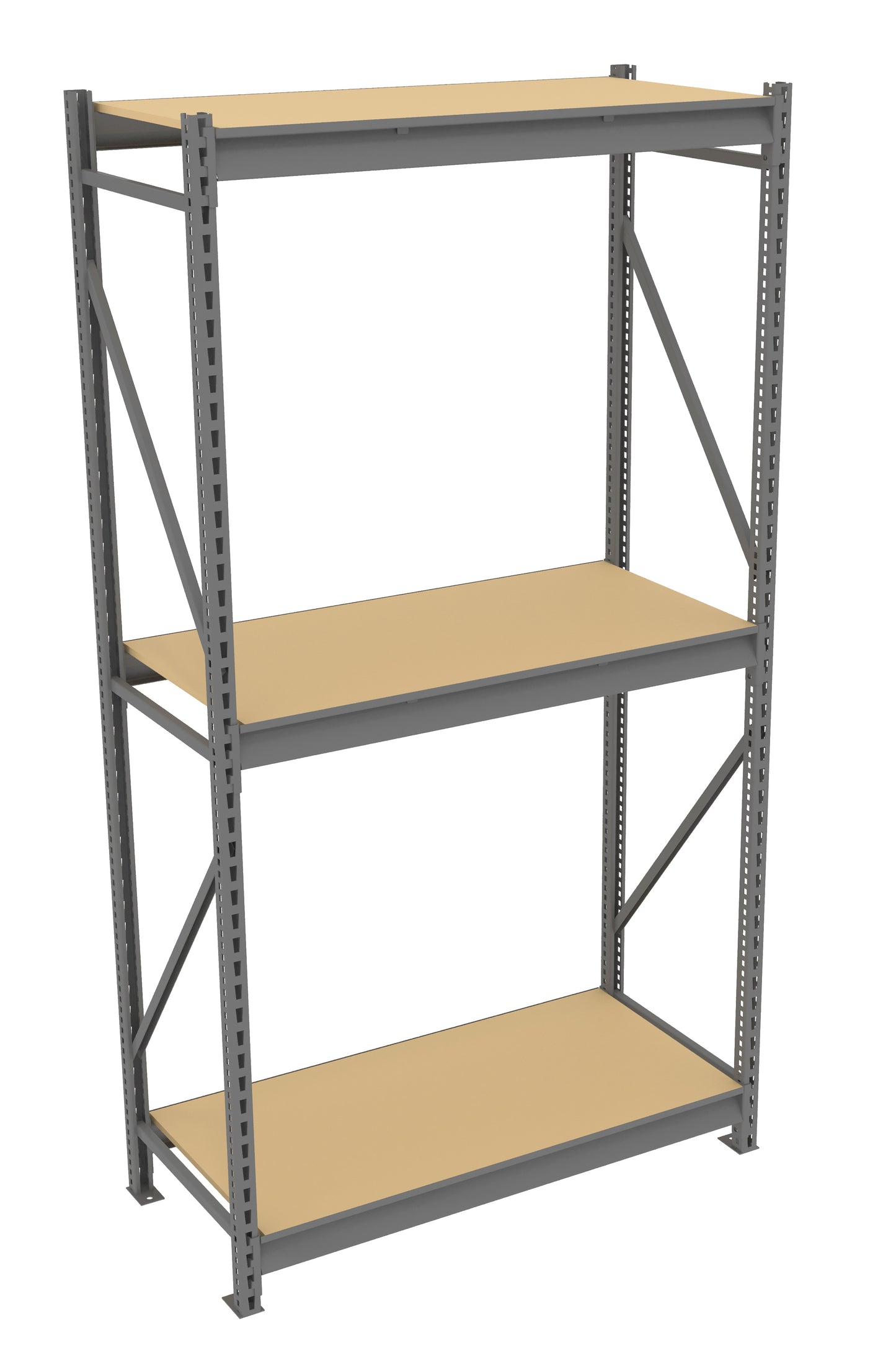 Tennsco BU-482496PS Bulk Storage Rack Starter Unit With Particleboard Decking