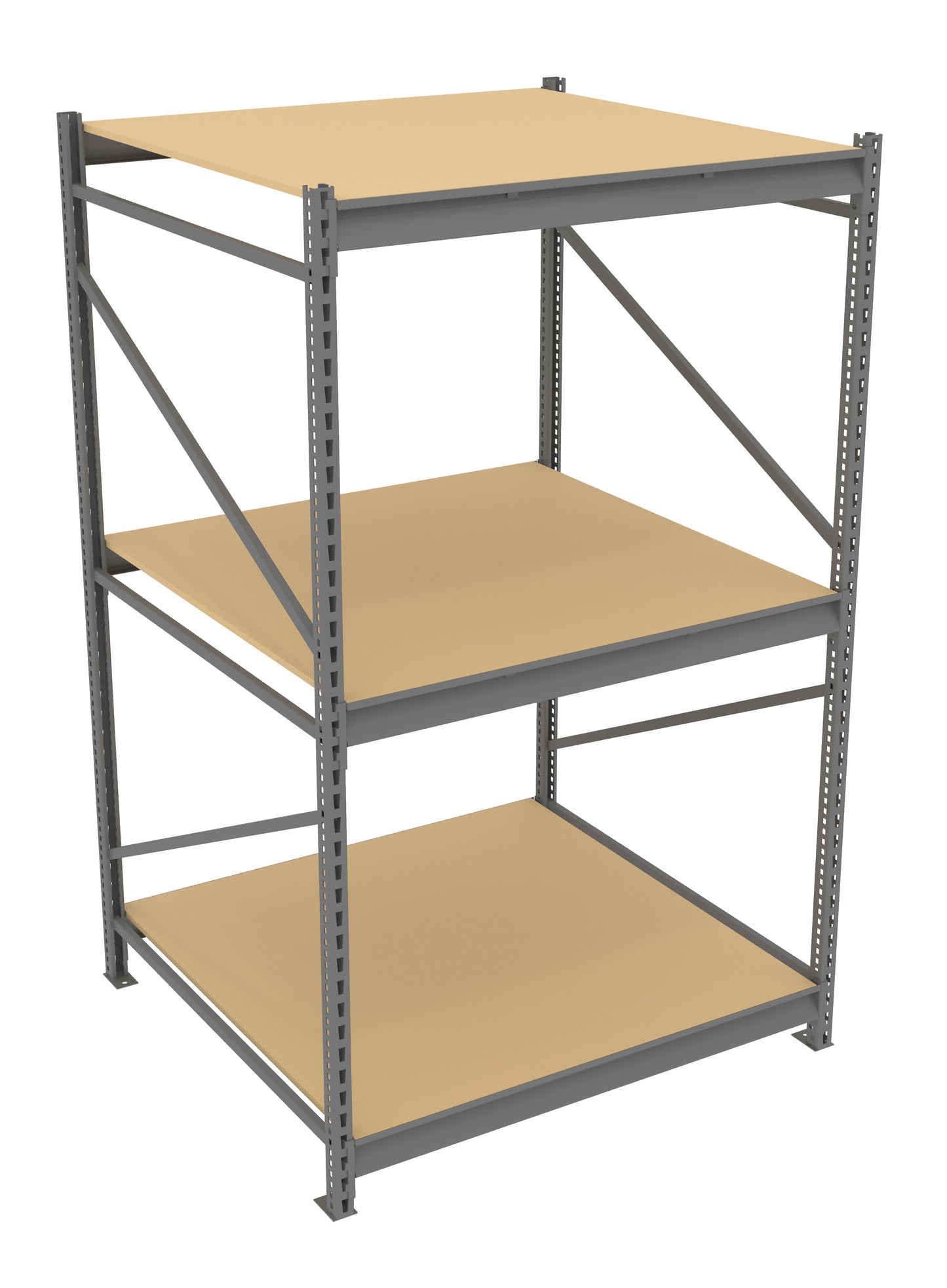 Tennsco BU-484884PS Bulk Storage Rack Starter Unit With Particleboard Decking