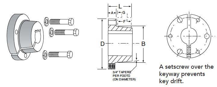 Bando F 3 11/16 QD BORE 3 11/16 (3.6875)