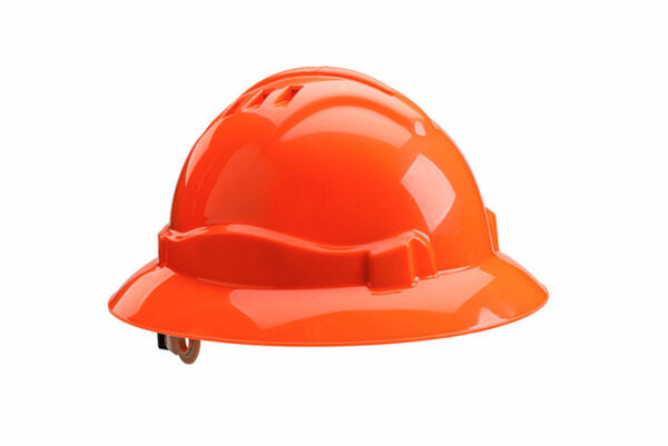 Gateway Safety 71416 Serpent Full Brim Safety Helmet - ANSI Z89.1 Type I Hard Hat, Vented Class C & Unvented Class E