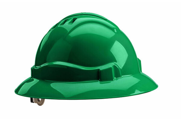 Gateway Safety 72405 Serpent Full Brim Safety Helmet - ANSI Z89.1 Type I Hard Hat, Vented Class C & Unvented Class E