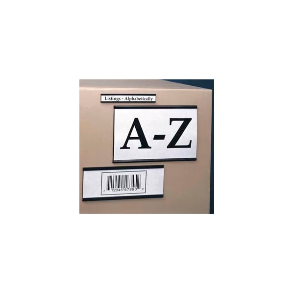 Aigner Label Holder MC512 Label Holder, 1/2 x 12 Inch, Magnetic, .060 Inch Thick, C Channel, Black Color, 25/Pkg