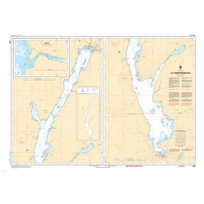 Paradise Clay CAN1360 CHS Chart Lac Memphrémagog