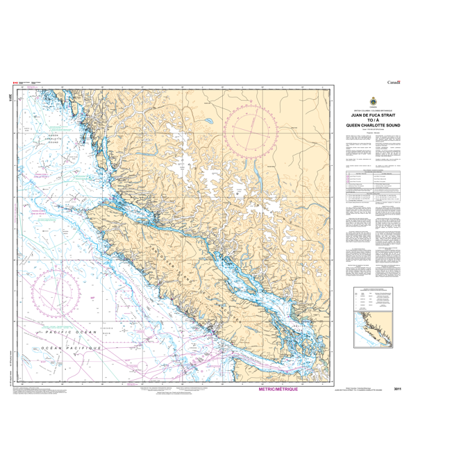 Paradise Clay CAN3011 CHS Chart Juan de Fuca to / Queen Charlotte Sound