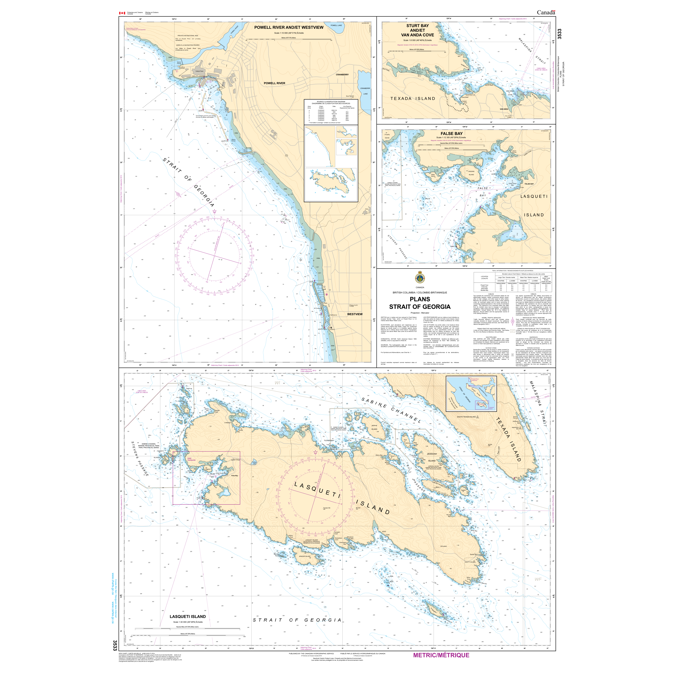Paradise Clay CAN3533 CHS Chart Plans - Strait of Georgia