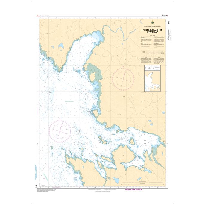 Paradise Clay CAN3813 CHS Chart Port Louis and Otard Bay